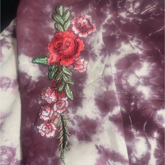BNWT CIVIL REGIME CRANBERRY MARBLE WASH LARGE MENS UNISEX TIE DYE HOODIE - Picture 4 of 16